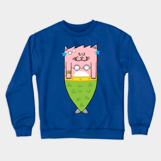 Cat mermaid Crewneck Sweatshirt by adrianserghie